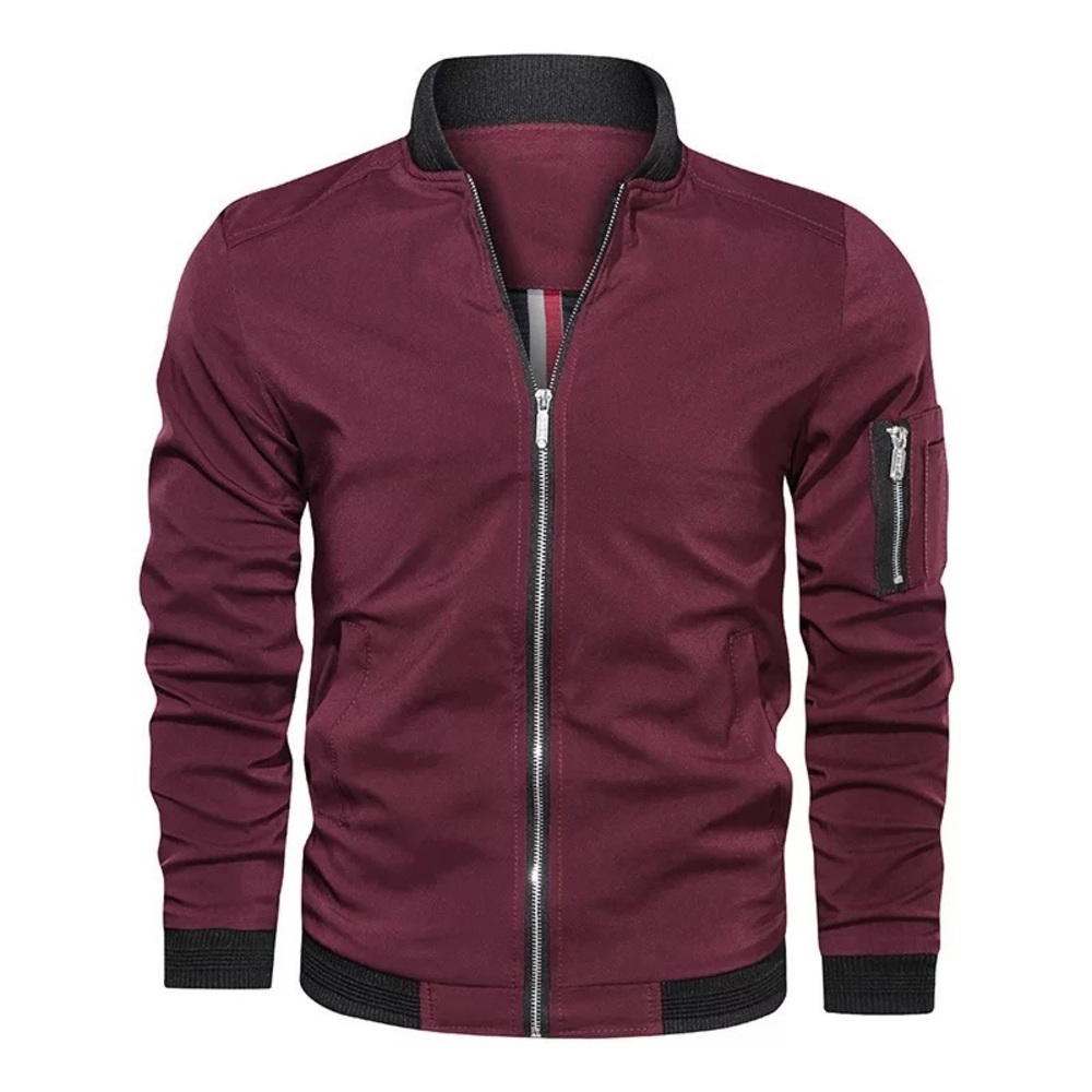 Bomber Jacket Men Fashion Casual Windbreaker Jacket Coat Men 2022 Spring Autumn - Picture 3 of 9